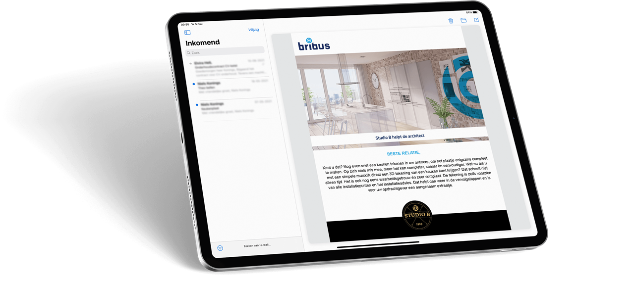 E-mailmarketing - Bribus ipad