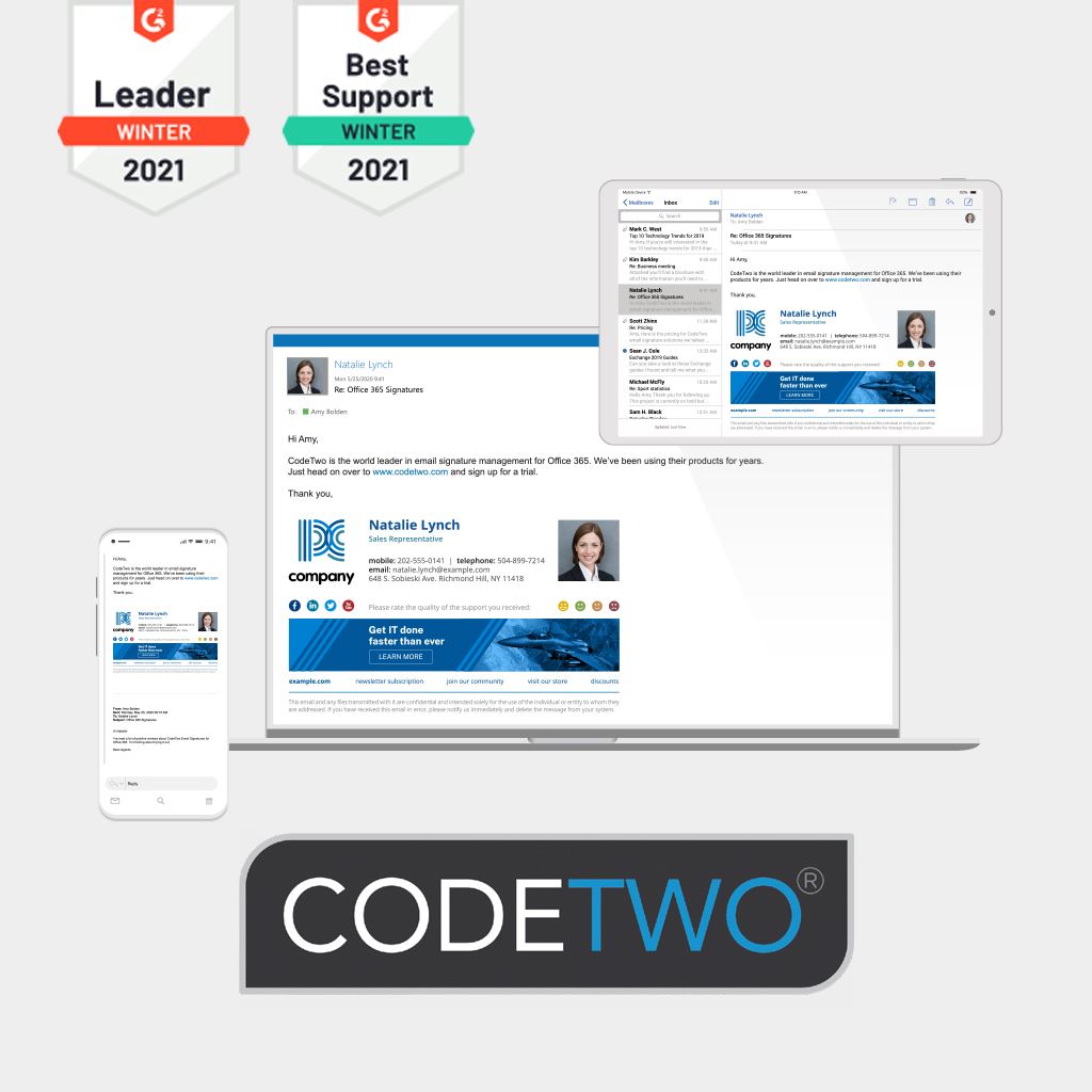 CodeTwo e-mailhandtekening software