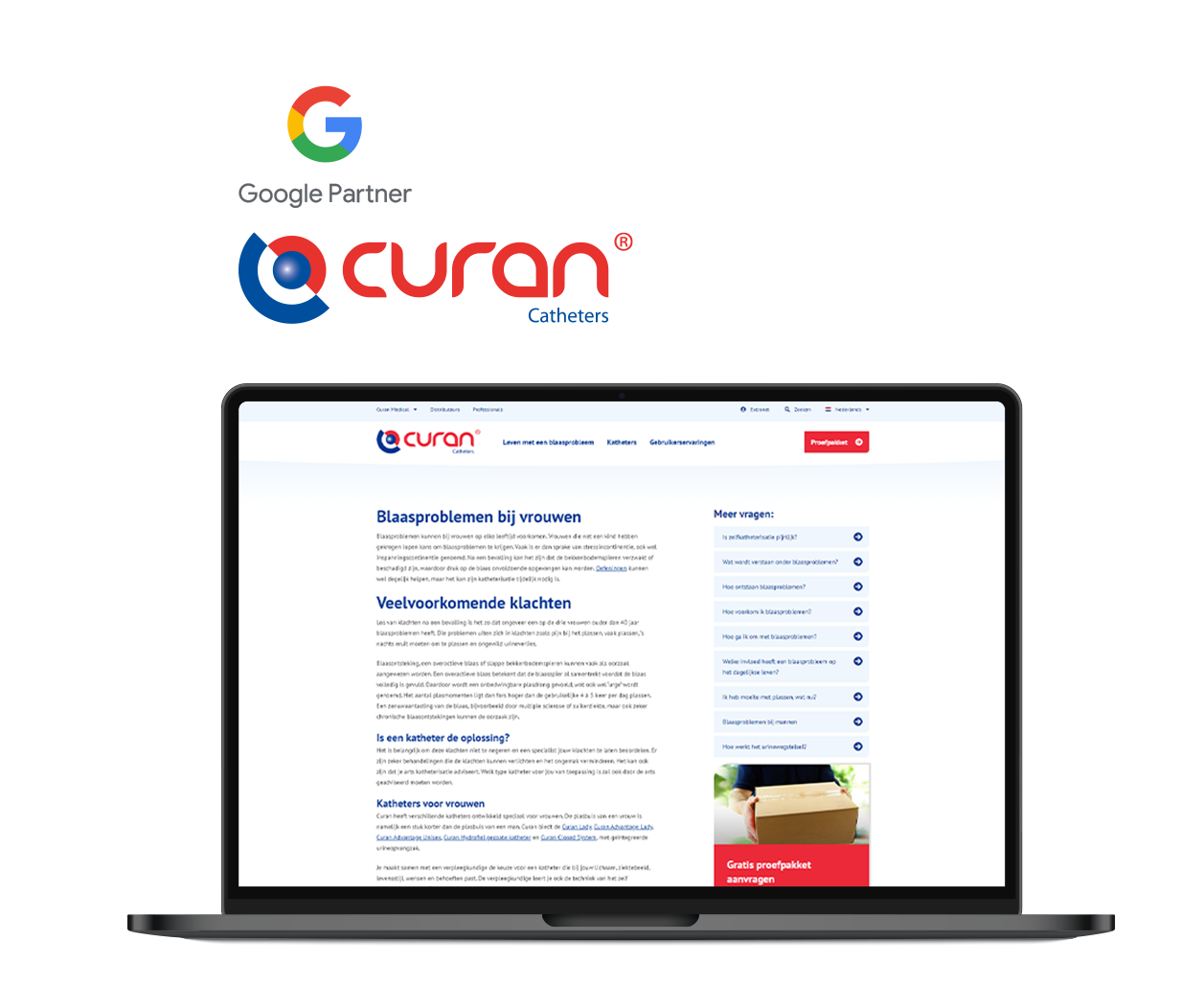 SEO pagina's Curan