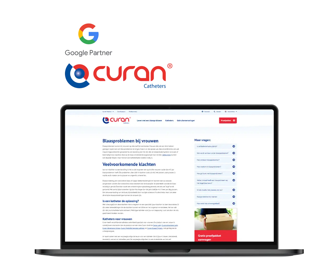 SEO pagina's Curan